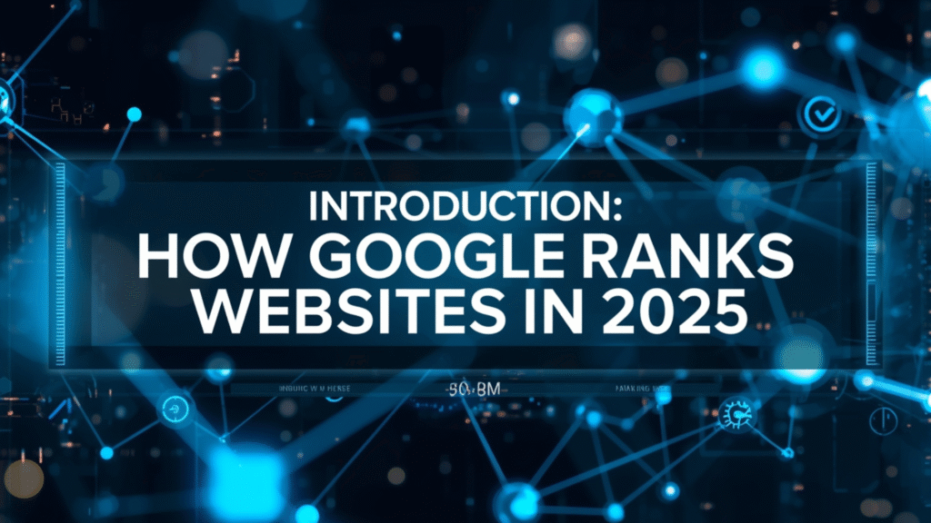 Part 2 Introduction How Google Ranks Websites in 2025